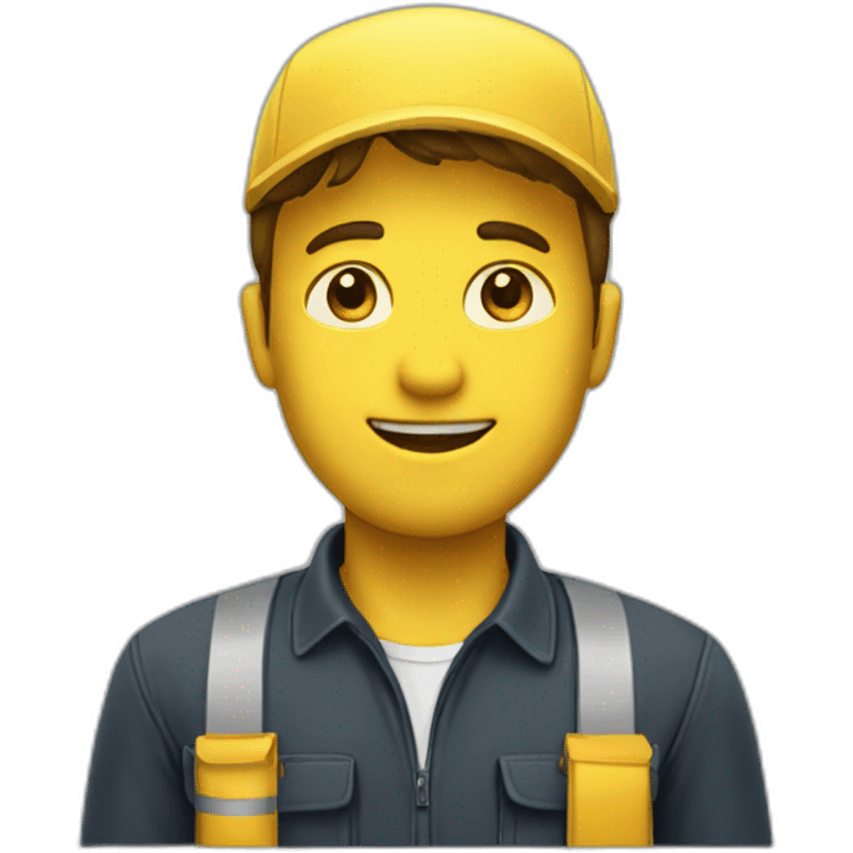 deliver man in yellow emoji