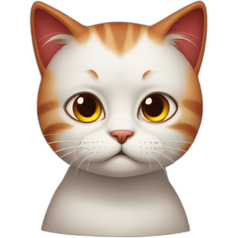 cat sad red emoji