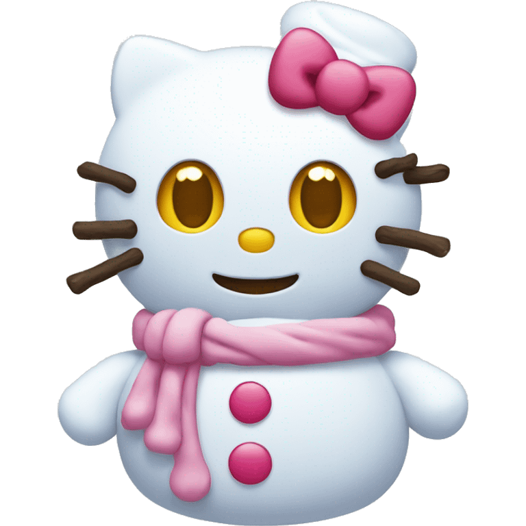 Hello kitty snow man  emoji