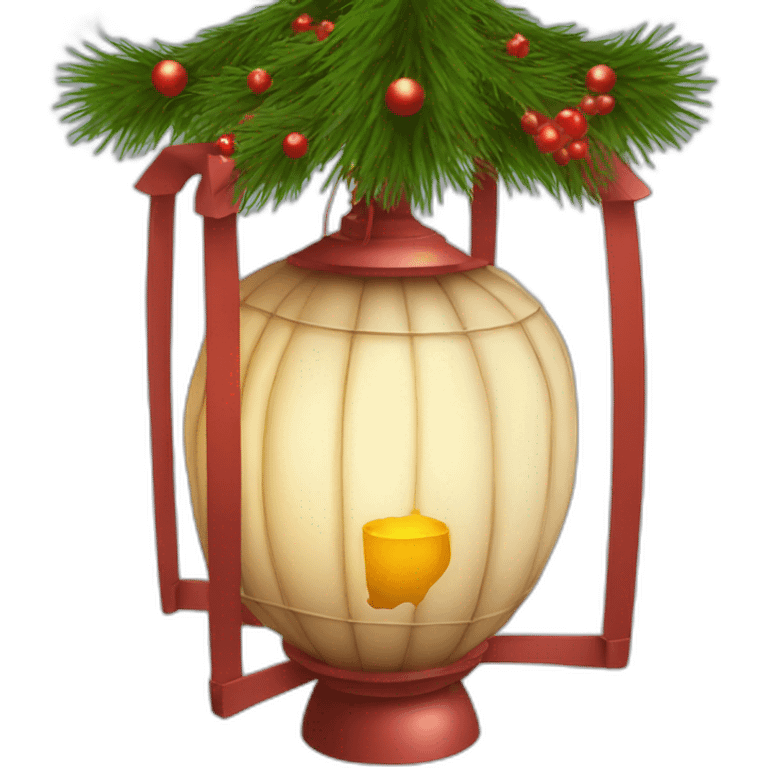 big christmas-lantern-with-decoration emoji