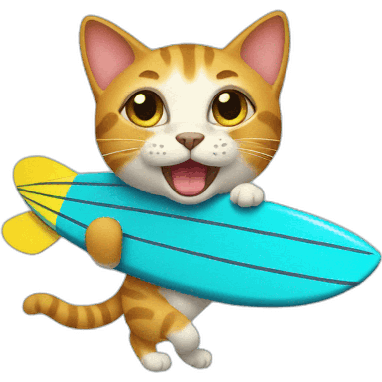 Surf cat emoji