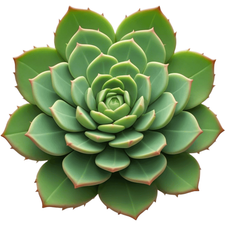 Cinematic Realistic Succulent Emoji, Compact and plump, with fleshy leaves arranged in rosettes of various shapes. The soft, green leaves glow with a gentle radiance, exuding a sense of calm and tranquility. Soft glowing outline, capturing the essence of resilience and beauty in a blossoming succulent! emoji