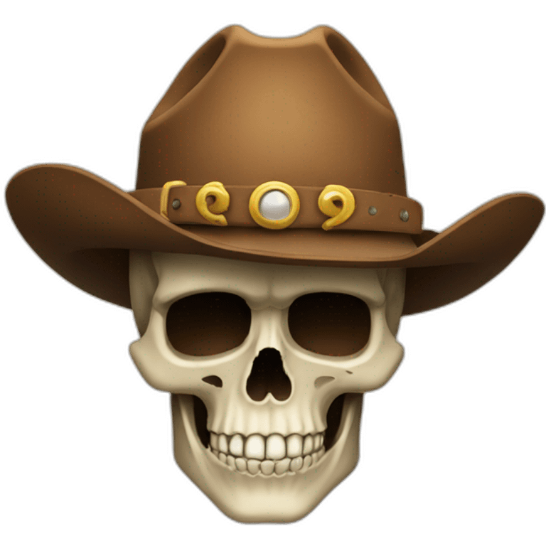 Skull cowboy emoji