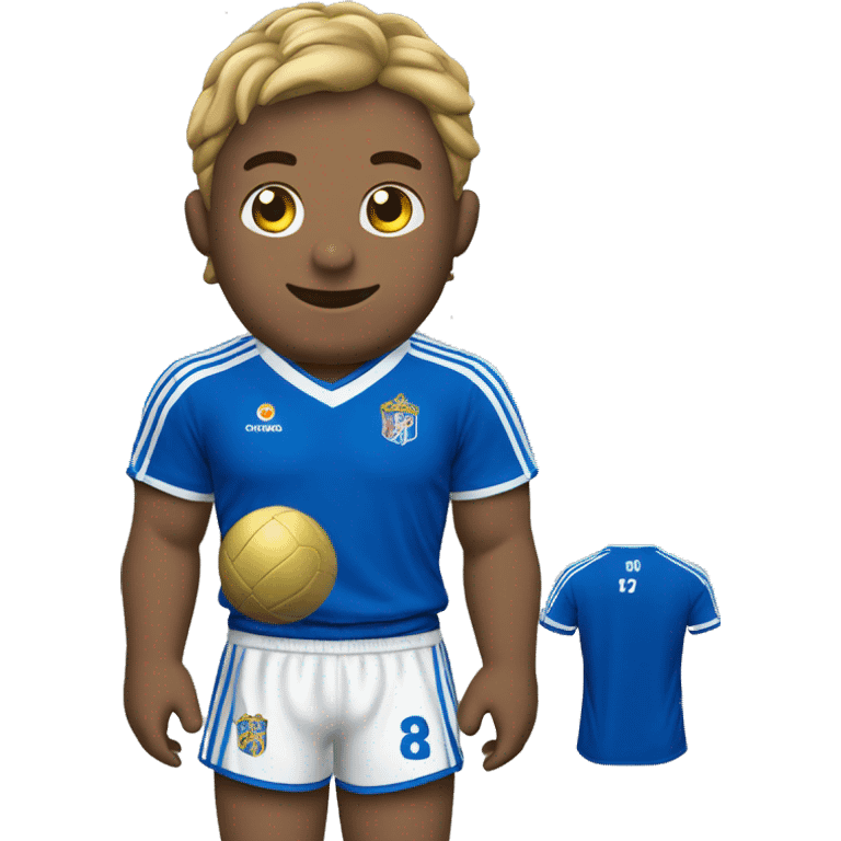 Pitufo con la camiseta del Real Oviedo emoji