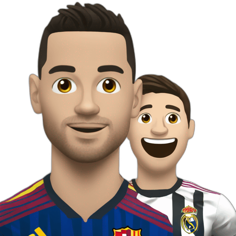 ronaldo sur messi emoji