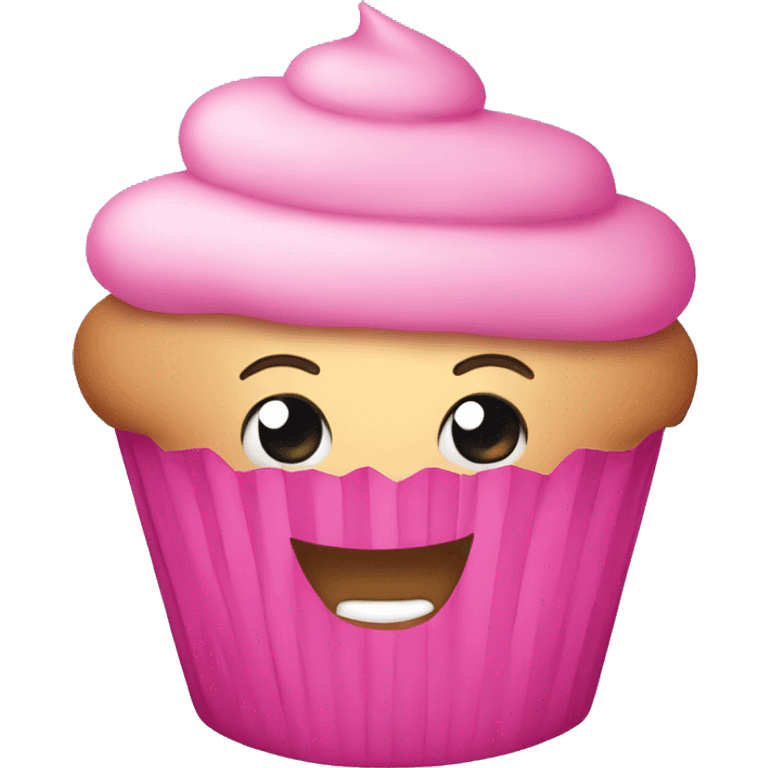 Pink cupcake  emoji