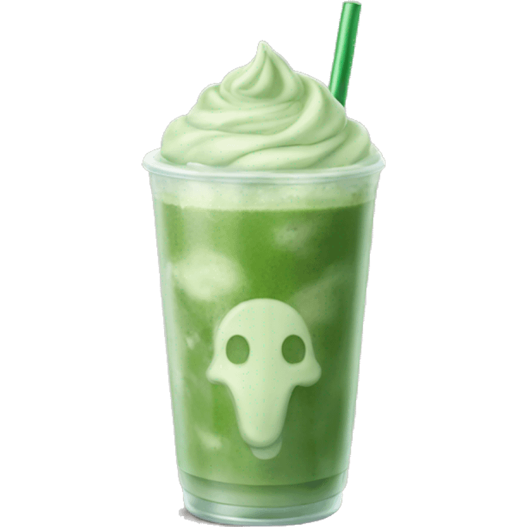 Iced matcha latte emoji