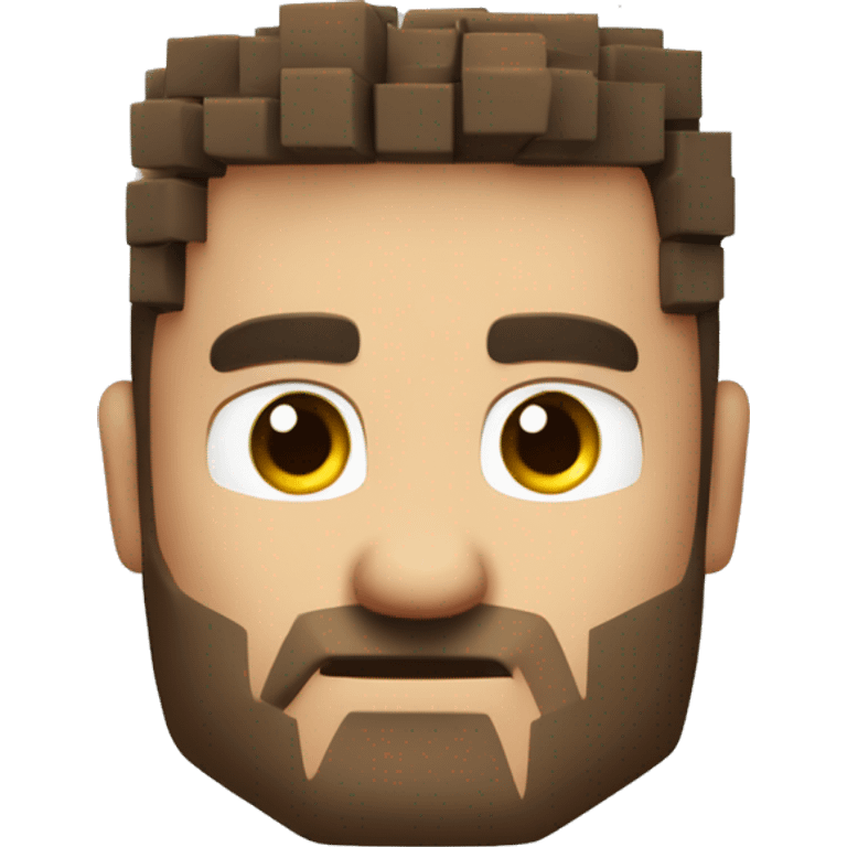 un bloc minecrft avec des yeux et qui souri emoji