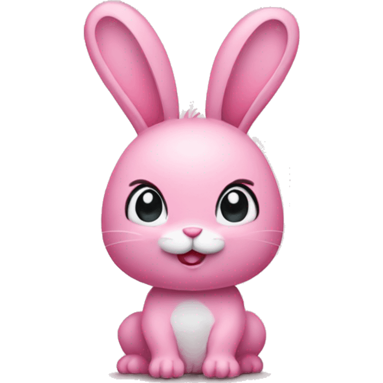 Pink Bunny make it more like an apple emoji emoji