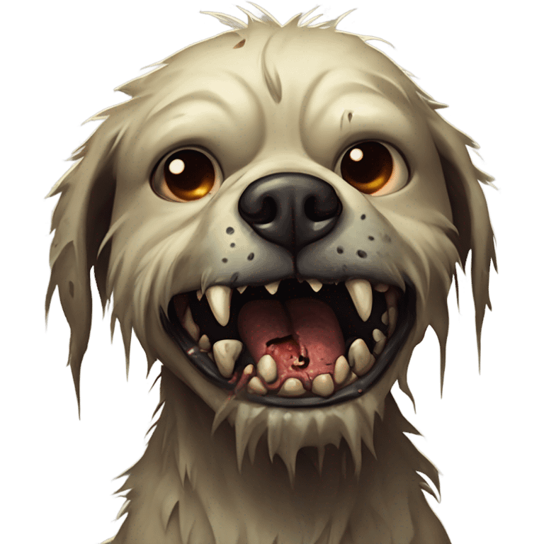 Dog zombie emoji