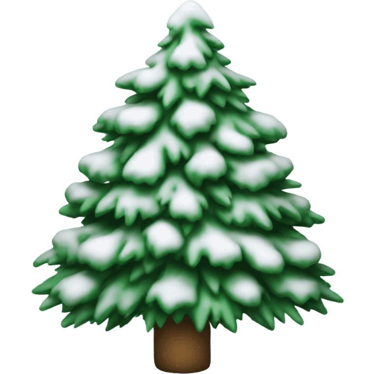 snowy Christmas tree emoji