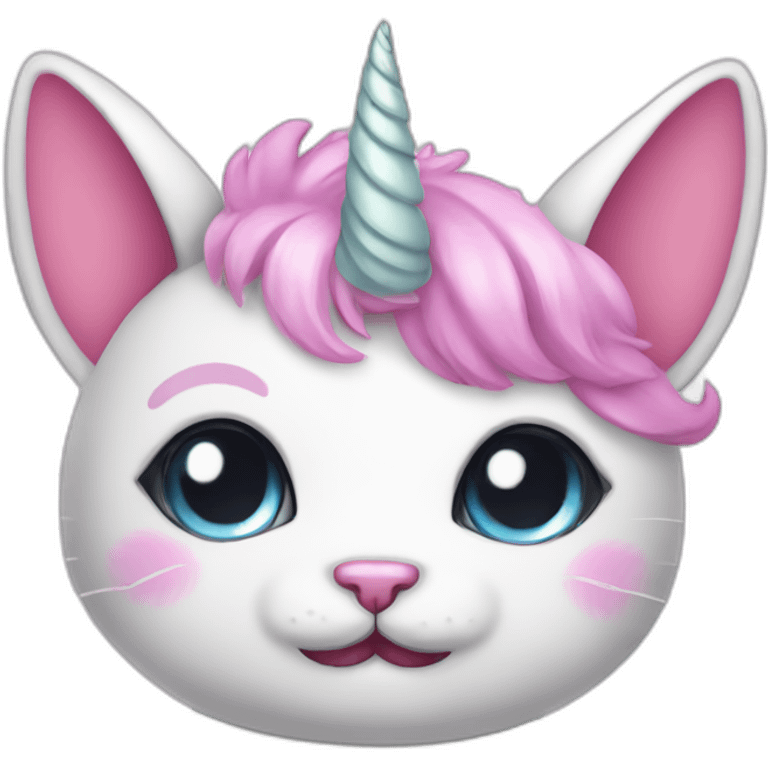 Cute kawaii Cat unicorn emoji