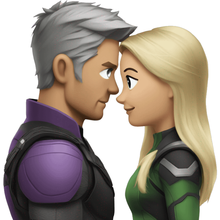 Laura and Clint barton from the mcu emoji