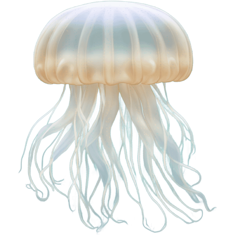 White jelly fish realistic  emoji