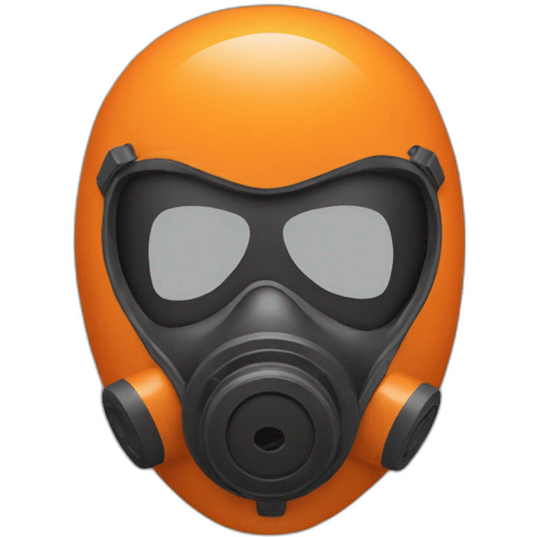 Orange hazmat mask emoji