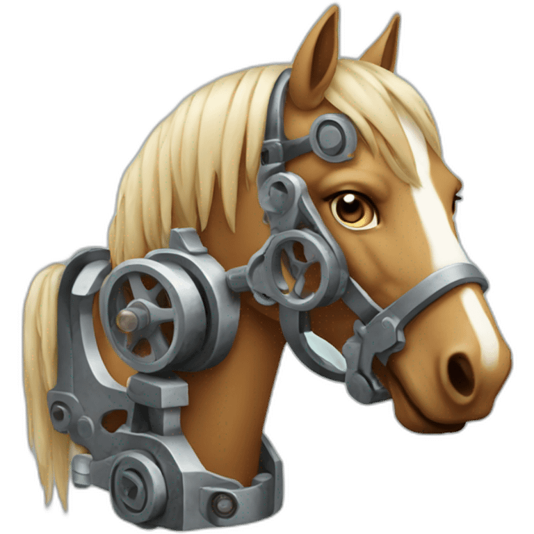 Mechanical horse emoji