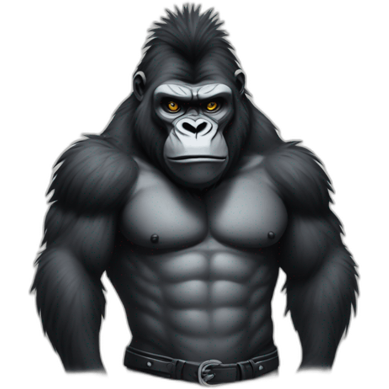 Cool punk looking gorilla emoji