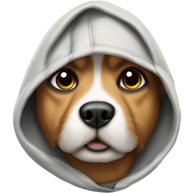 Dog wearing hoodie  emoji