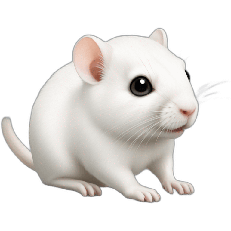 realistic white gerbil emoji