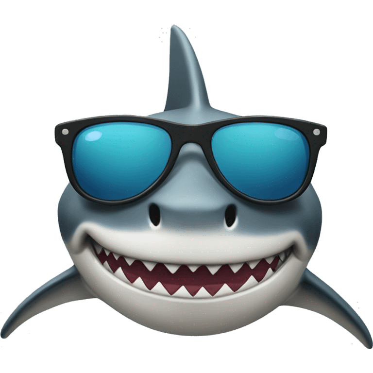 Shark with sunglasses  emoji