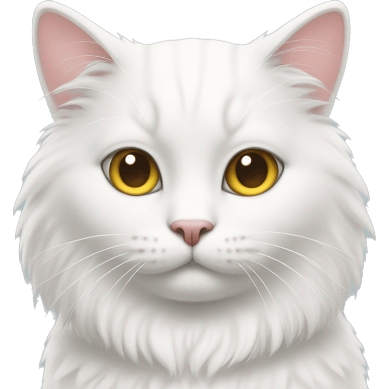 white cat sitting emoji