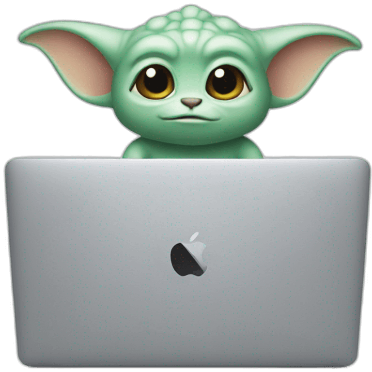 grogu with macbook pro emoji