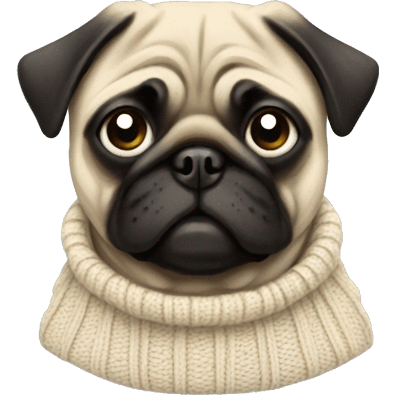 pug wearing a sweater  emoji