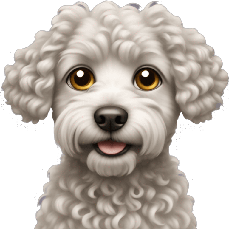 small curly haired dog emoji