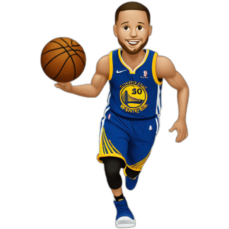 Stephen curry shoot a three  emoji