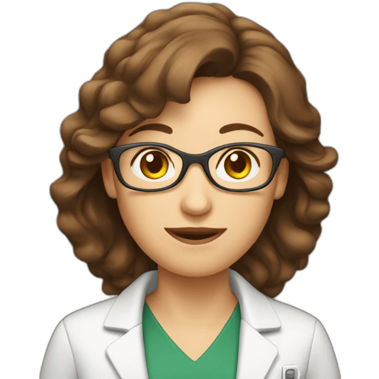 Mom computer scientist with brown hair emoji