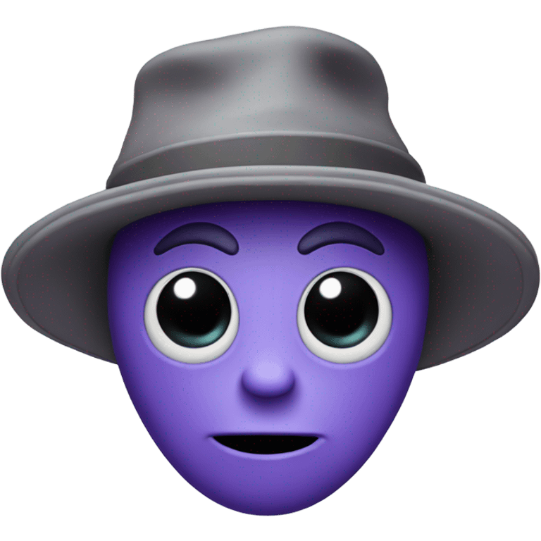  Purple Alien with a backwards hat emoji