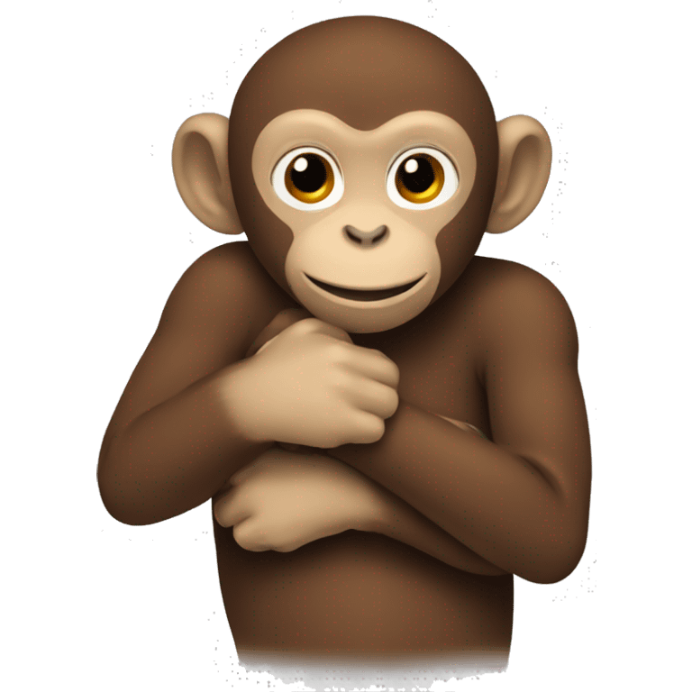 Monkey hug emoji