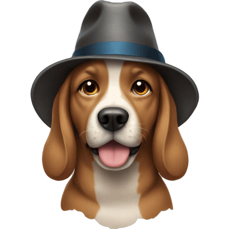 Dog in hat emoji