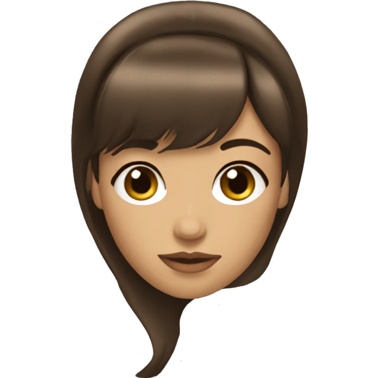 hot brown hair brown eyed latina with bangs  emoji