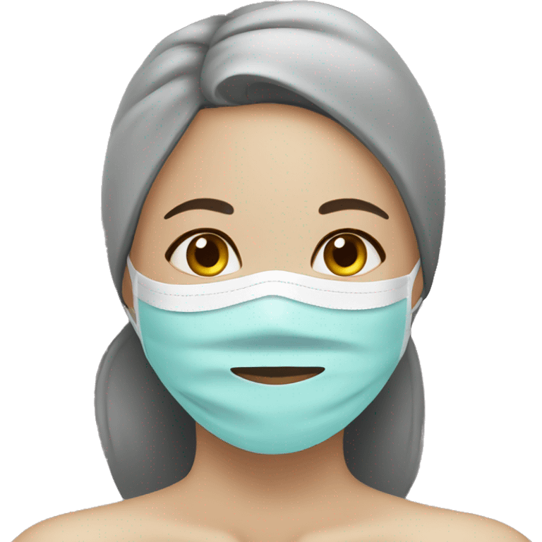 spa girl with face mask emoji