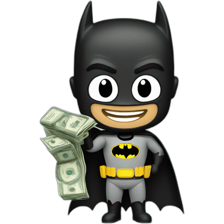 Batman happy with money emoji