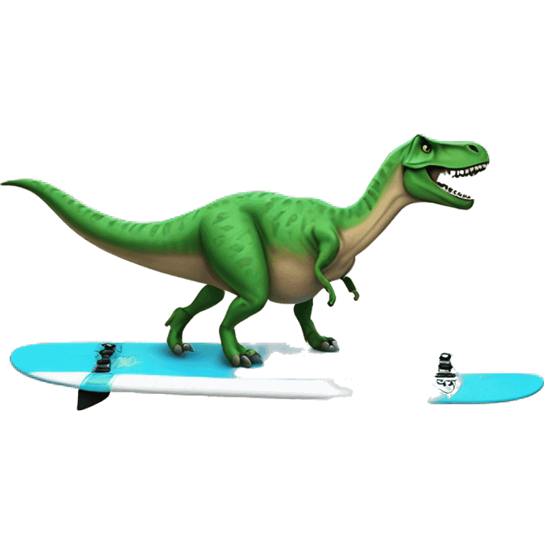 t rex on a surfboa emoji