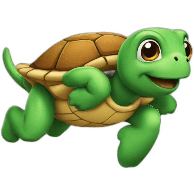 sprinting turtle emoji