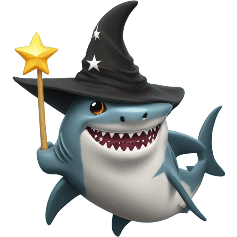 Shark dressed as a wizard  emoji