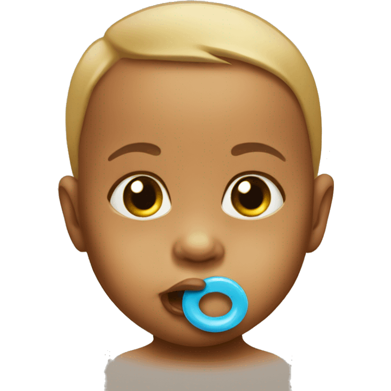 baby with pacifier in mouth emoji