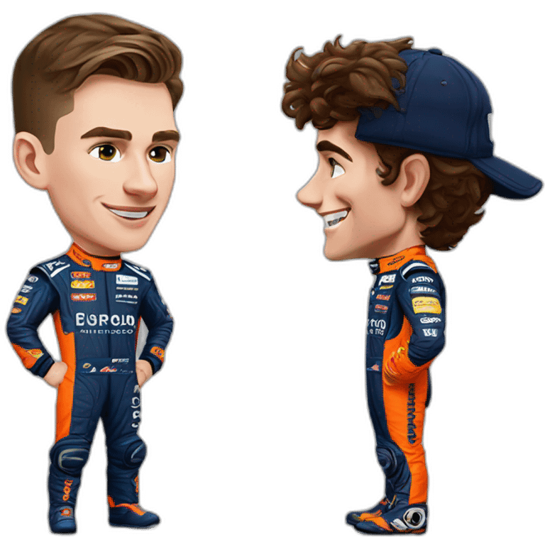 Max verstappen met lando norris emoji