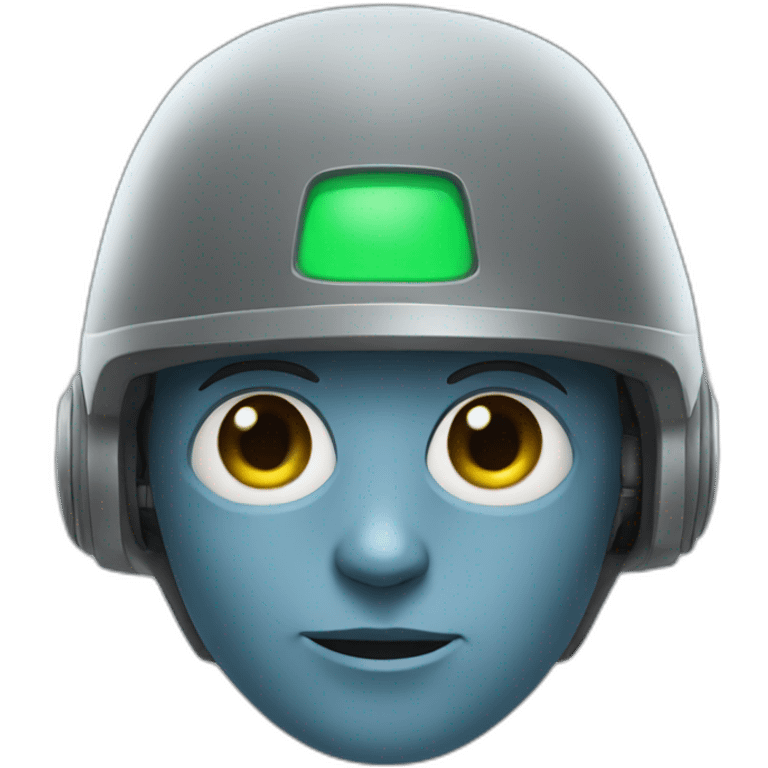 Half robot half human emoji