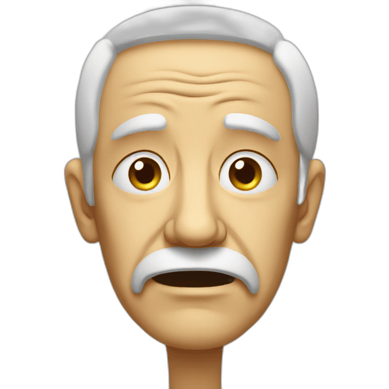 Crying lonely old man emoji