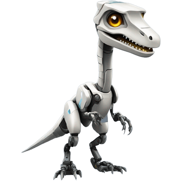 robot velociraptor with laser eyes emoji