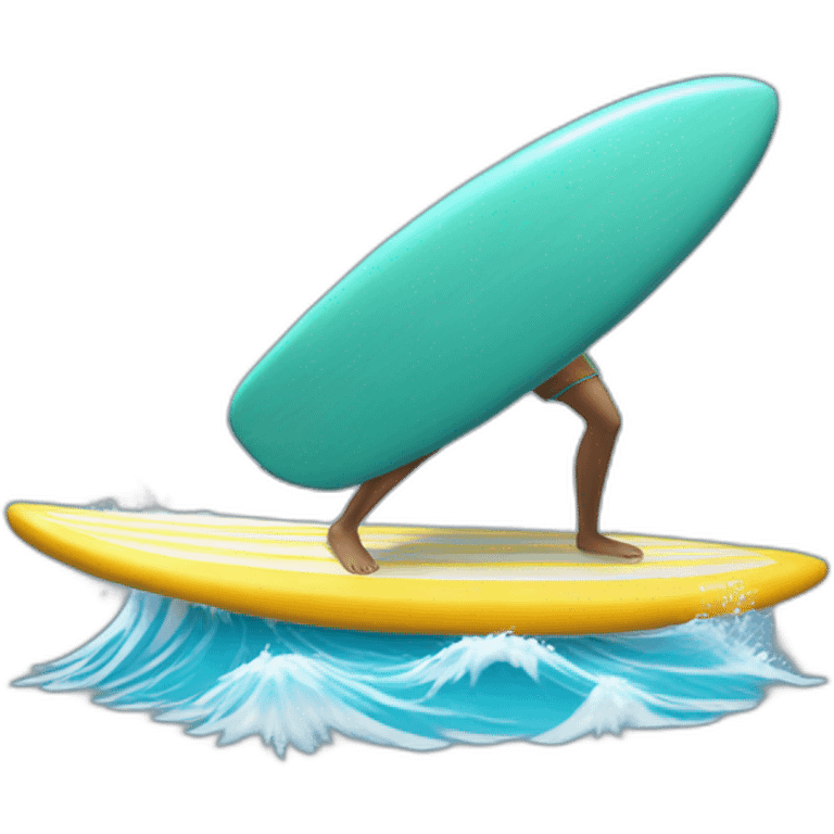 Une babouche qui fait du surf emoji