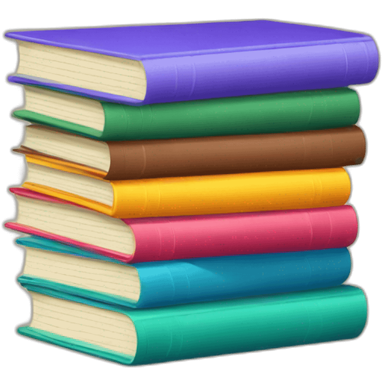 colorfull stack of book emoji