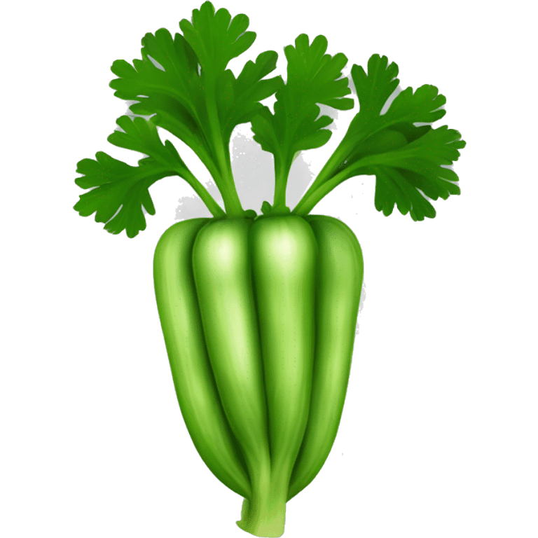 cilantro with black background emoji