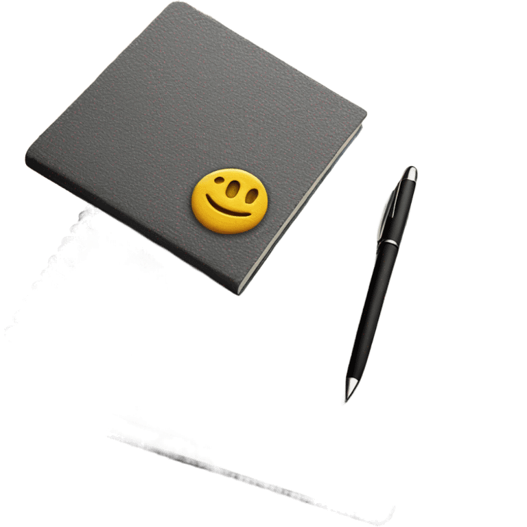 Notebook and pen emoji