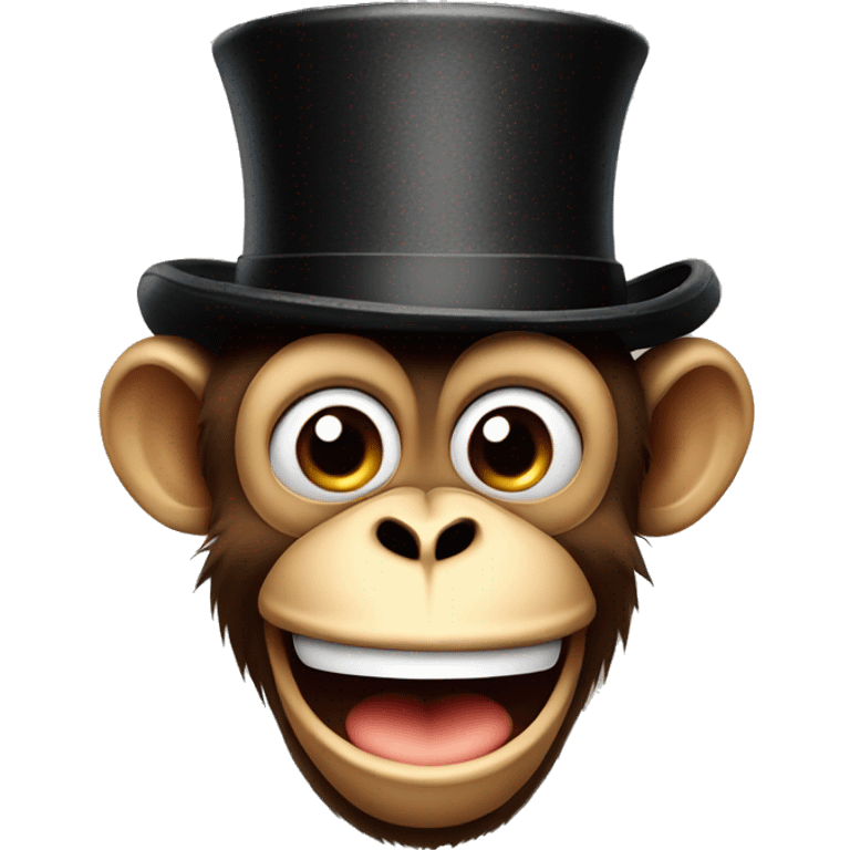 Monkey winking with a tophat  emoji