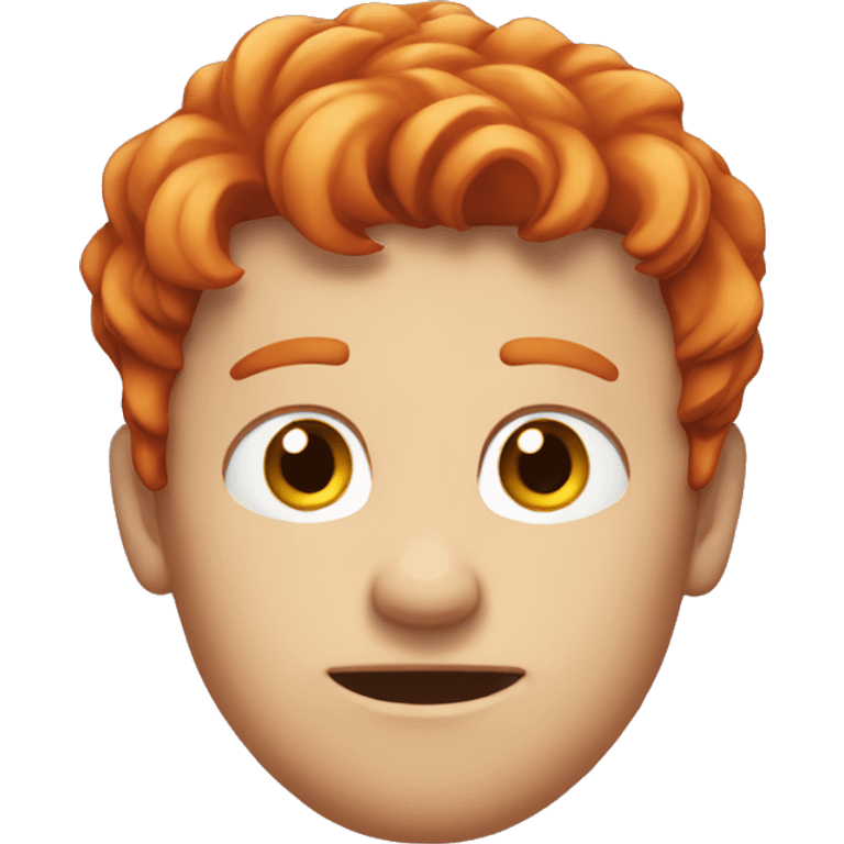 Red head man staring with his fingers all crinkled up emoji